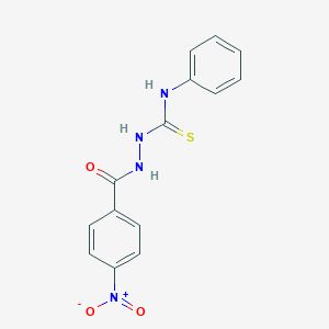 molecular formula C14H12N4O3S B256815 2-(4-nitrobenzoyl)-N-phenylhydrazinecarbothioamide 