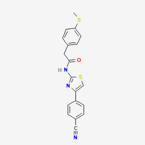 N-(4-(4-cyanophenyl)thiazol-2-yl)-2-(4-(methylthio)phenyl)acetamide