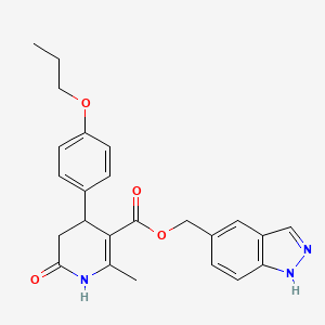 (1H-indazol-5-yl)methyl 2-methyl-6-oxo-4-(4-propoxyphenyl)-1,4,5,6-tetrahydropyridine-3-carboxylate