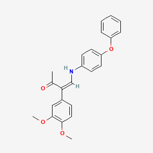 3-(3,4-Dimethoxyphenyl)-4-(4-phenoxyanilino)-3-buten-2-one