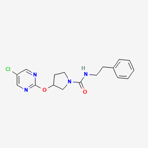 3-((5-chloropyrimidin-2-yl)oxy)-N-phenethylpyrrolidine-1-carboxamide