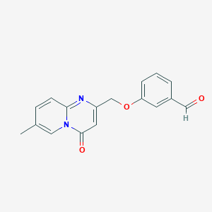 3-[(7-Methyl-4-oxopyrido[1,2-a]pyrimidin-2-yl)methoxy]benzaldehyde
