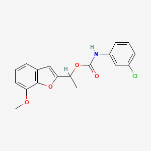 1-(7-methoxy-1-benzofuran-2-yl)ethyl N-(3-chlorophenyl)carbamate