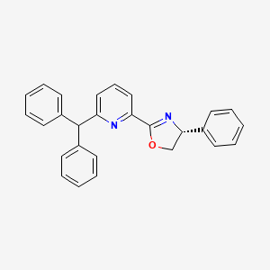 molecular formula C27H22N2O B2568169 (R)-2-(6-Benzhydrylpyridin-2-yl)-4-phenyl-4,5-dihydrooxazole CAS No. 2227390-59-0