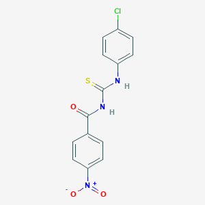 molecular formula C14H10ClN3O3S B256817 N-(4-chlorophenyl)-N'-(4-nitrobenzoyl)thiourea 