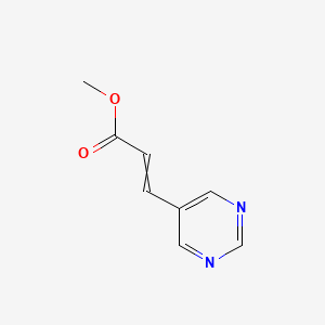 molecular formula C8H8N2O2 B2568171 Methyl 3-pyrimidin-5-ylprop-2-enoate CAS No. 224776-14-1; 866621-24-1