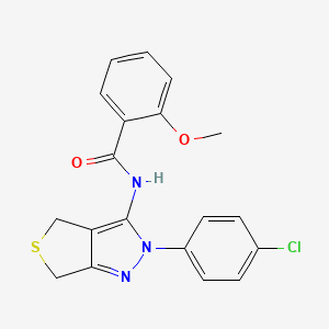 N-[2-(4-chlorophenyl)-4,6-dihydrothieno[3,4-c]pyrazol-3-yl]-2-methoxybenzamide