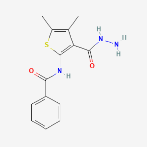 N-[3-(hydrazinylcarbonyl)-4,5-dimethylthiophen-2-yl]benzamide