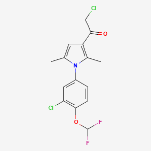 2-chloro-1-{1-[3-chloro-4-(difluoromethoxy)phenyl]-2,5-dimethyl-1H-pyrrol-3-yl}ethan-1-one