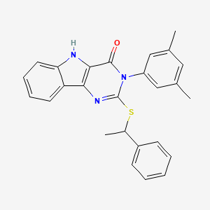 3-(3,5-dimethylphenyl)-2-((1-phenylethyl)thio)-3H-pyrimido[5,4-b]indol-4(5H)-one