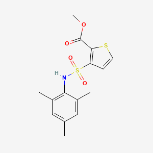 molecular formula C15H17NO4S2 B2568192 Methyl 3-[(2,4,6-trimethylphenyl)sulfamoyl]thiophene-2-carboxylate CAS No. 940838-88-0