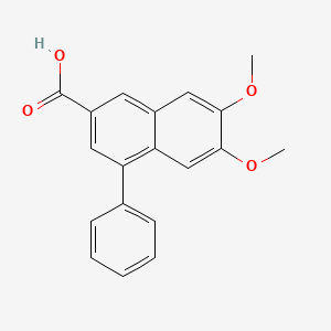 molecular formula C19H16O4 B2568198 6,7-二甲氧基-4-苯基萘-2-羧酸 CAS No. 109614-39-3
