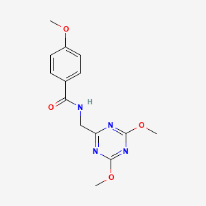N-((4,6-dimethoxy-1,3,5-triazin-2-yl)methyl)-4-methoxybenzamide