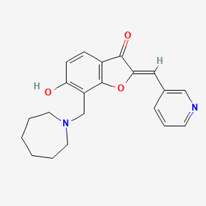 (Z)-7-(azepan-1-ylmethyl)-6-hydroxy-2-(pyridin-3-ylmethylene)benzofuran-3(2H)-one