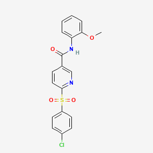 6-((4-chlorophenyl)sulfonyl)-N-(2-methoxyphenyl)nicotinamide