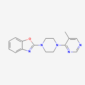 molecular formula C16H17N5O B2568224 2-[4-(5-Methylpyrimidin-4-yl)piperazin-1-yl]-1,3-benzoxazole CAS No. 2380176-39-4