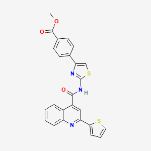 Methyl 4-(2-(2-(thiophen-2-yl)quinoline-4-carboxamido)thiazol-4-yl)benzoate