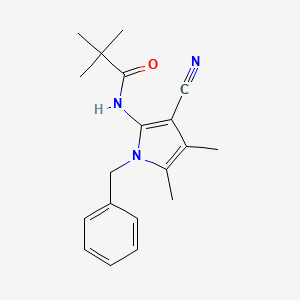 N-(1-benzyl-3-cyano-4,5-dimethyl-1H-pyrrol-2-yl)-2,2-dimethylpropanamide