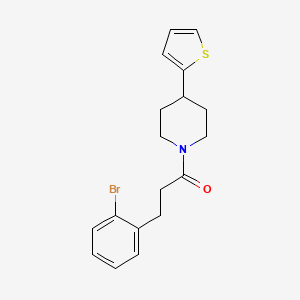 3-(2-Bromophenyl)-1-(4-(thiophen-2-yl)piperidin-1-yl)propan-1-one