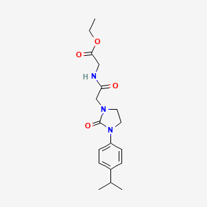 Ethyl 2-(2-(3-(4-isopropylphenyl)-2-oxoimidazolidin-1-yl)acetamido)acetate