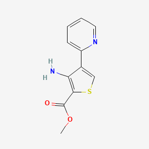 molecular formula C11H10N2O2S B2568239 3-氨基-4-吡啶-2-基噻吩-2-甲酸甲酯 CAS No. 1544989-76-5