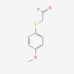 molecular formula C9H10O2S B2568242 [(4-甲氧基苯基)硫代]乙醛 CAS No. 105126-90-7