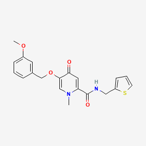 molecular formula C20H20N2O4S B2568268 5-((3-methoxybenzyl)oxy)-1-methyl-4-oxo-N-(thiophen-2-ylmethyl)-1,4-dihydropyridine-2-carboxamide CAS No. 1021249-90-0