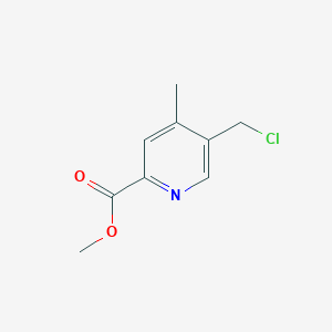 molecular formula C9H10ClNO2 B2568274 Methyl 5-(chloromethyl)-4-methylpyridine-2-carboxylate CAS No. 1263060-14-5