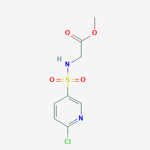 molecular formula C8H9ClN2O4S B2568280 2-(6-氯吡啶-3-磺酰胺基)乙酸甲酯 CAS No. 1016698-31-9