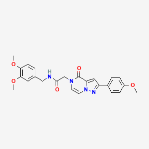 molecular formula C24H24N4O5 B2568286 N-(3,4-dimethoxybenzyl)-2-(2-(4-methoxyphenyl)-4-oxopyrazolo[1,5-a]pyrazin-5(4H)-yl)acetamide CAS No. 941981-03-9