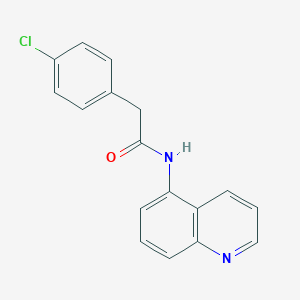 molecular formula C17H13ClN2O B256829 2-(4-chlorophenyl)-N-quinolin-5-ylacetamide 