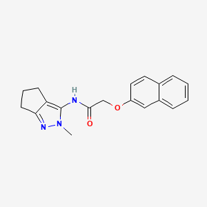 molecular formula C19H19N3O2 B2568295 N-(2-甲基-2,4,5,6-四氢环戊[c]吡唑-3-基)-2-(萘-2-氧基)乙酰胺 CAS No. 1210466-64-0