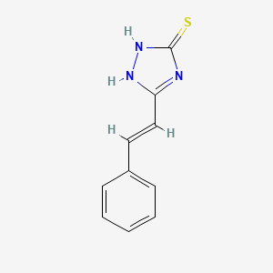 molecular formula C10H9N3S B2568304 3-(2-苯乙烯基)-1H-1,2,4-三唑-5-硫醇 CAS No. 218438-53-0