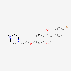 molecular formula C22H23BrN2O3 B2568306 3-(4-bromophenyl)-7-(2-(4-methylpiperazin-1-yl)ethoxy)-4H-chromen-4-one CAS No. 903205-98-1