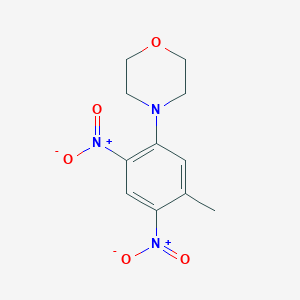 molecular formula C11H13N3O5 B2568307 4-(5-Methyl-2,4-dinitrophenyl)morpholine CAS No. 260410-78-4