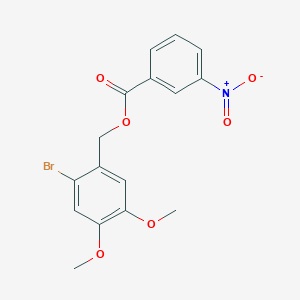 (2-Bromo-4,5-dimethoxyphenyl)methyl 3-nitrobenzoate