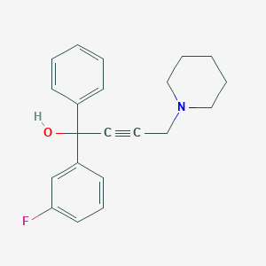 molecular formula C21H22FNO B256832 1-(3-Fluorophenyl)-1-phenyl-4-(1-piperidinyl)-2-butyn-1-ol 