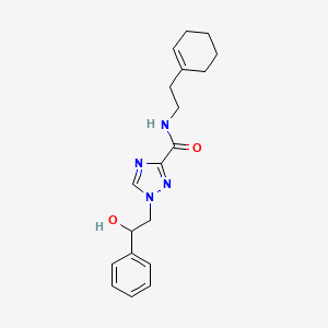 molecular formula C19H24N4O2 B2568324 N-(2-cyclohex-1-en-1-ylethyl)-1-(2-hydroxy-2-phenylethyl)-1H-1,2,4-triazole-3-carboxamide CAS No. 2108814-48-6