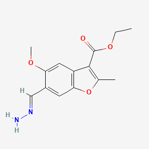 (E)-ethyl 6-(hydrazonomethyl)-5-methoxy-2-methylbenzofuran-3-carboxylate