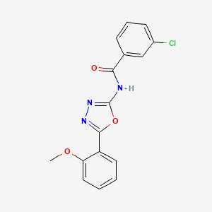 3-chloro-N-(5-(2-methoxyphenyl)-1,3,4-oxadiazol-2-yl)benzamide