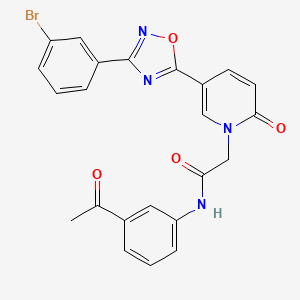 molecular formula C23H17BrN4O4 B2568350 N-(3-acetylphenyl)-2-(5-(3-(3-bromophenyl)-1,2,4-oxadiazol-5-yl)-2-oxopyridin-1(2H)-yl)acetamide CAS No. 1326882-58-9