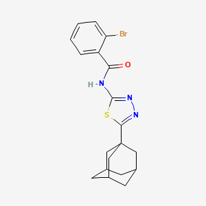 molecular formula C19H20BrN3OS B2568352 N-[5-(adamantan-1-yl)-1,3,4-thiadiazol-2-yl]-2-bromobenzamide CAS No. 392240-81-2