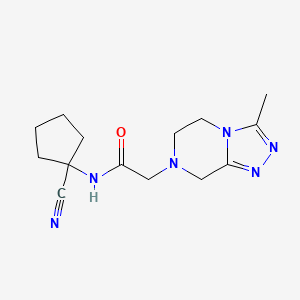 N-(1-cyanocyclopentyl)-2-{3-methyl-5H,6H,7H,8H-[1,2,4]triazolo[4,3-a]pyrazin-7-yl}acetamide