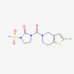 1-(2-Chloro-4,5,6,7-tetrahydrothieno[3,2-c]pyridine-5-carbonyl)-3-(methylsulfonyl)imidazolidin-2-one