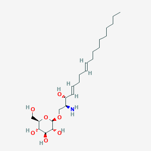 molecular formula C24H45NO7 B2568366 2S-氨基-3R-羟基-4E,8E-十八碳二烯基，β-D-吡喃葡萄糖苷 CAS No. 114200-59-8
