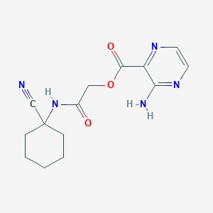 molecular formula C14H17N5O3 B2568367 [2-[(1-Cyanocyclohexyl)amino]-2-oxoethyl] 3-aminopyrazine-2-carboxylate CAS No. 878096-93-6
