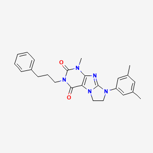 8-(3,5-dimethylphenyl)-1-methyl-3-(3-phenylpropyl)-7,8-dihydro-1H-imidazo[2,1-f]purine-2,4(3H,6H)-dione