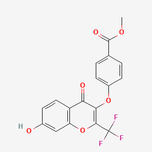 Methyl 4-[7-hydroxy-4-oxo-2-(trifluoromethyl)chromen-3-yloxy]benzoate