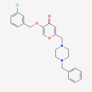 2-[(4-Benzylpiperazin-1-yl)methyl]-5-[(3-chlorophenyl)methoxy]pyran-4-one