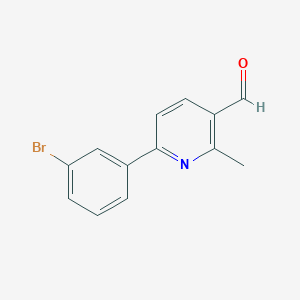 molecular formula C13H10BrNO B2568393 6-(3-Bromophenyl)-2-methylpyridine-3-carbaldehyde CAS No. 2248295-11-4